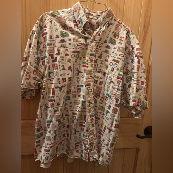 Barn Fly Other - Vintage Barn Fly camping print Men's Multicolor Shirt short sleeve Small